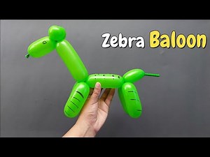 How to make zebra balloon. easy balloon animals for beginners. how to make balloon animals.