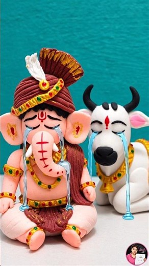 Mata Parvati, Baal Ganesha & Gaumata Clay Art Making 🐮🕉️