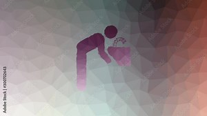 drinking fountain water dissolving interesting tessellation looping animated polygons