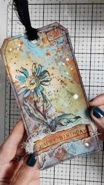Tim Holtz Distress Birthday Tag by ‪@scrapsaurus‬
