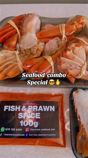 Seafood combo special from Berini Ice Seafoods and Poultry