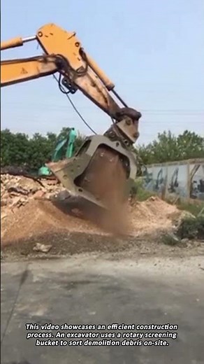 How a Hydraulic Excavator Attachment Efficiently Sorts Sand and Rock