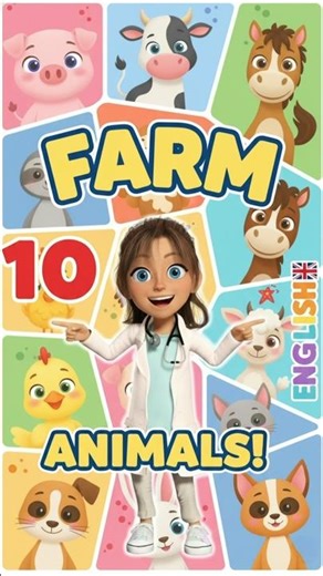 Meet 10 Cute Farm Animals and Their Sounds 🐮🐔🐴 With Dr. Shizu | Fun Animal Sounds for Kids | ML Kids