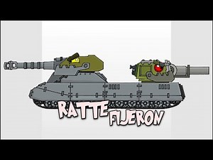 How To Draw Cartoon Tank Ratte and Fijeron | HomeAnimations - Cartoons About Tanks