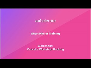 Workshops Series Ep.15 - Cancel a Workshop Booking