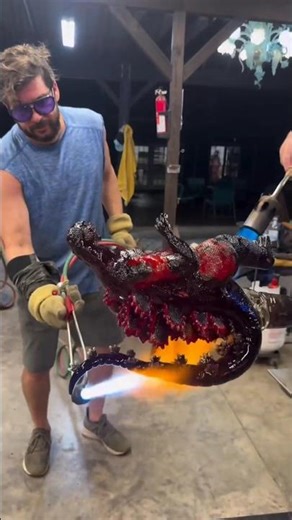 shipping final product! glass Godzilla order shipping! glassworkin!