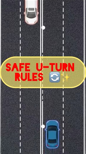 U-TURN RULES: ONLY USE BROKEN LINES — NEVER U-TURN ON A SOLID WHITE LINE❗️🔄🚫#shorts #uk #road