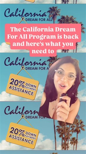 𝑳𝒊𝒏𝒂 𝑺𝒂𝒃𝒂 📍𝑺𝒂𝒏 𝑫𝒊𝒆𝒈𝒐, 𝑪𝑨 𝑹𝒆𝒂𝒍𝒕𝒐𝒓 on Instagram: "The California Dream For All program is designed to assist first-time homebuyers in California by providing down payment and closing cost assistance. This program aims to make homeownership more accessible, especially for first-generation buyers. Key Features Assistance Amount • Up to 20% of the home’s purchase price • Maximum assistance capped at $150,000 Eligibility Requirements • All borrowers must be first-time homebuy