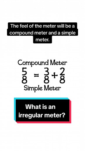 5/8 Time Signature is an Irregular Meter. #musictheory #threeminutemusictheory #music #learnmusic #musicnotes #notes #learning #education #musiclesson #musicstaff #keyboard #meter #timesignature #timesignatures #irregular