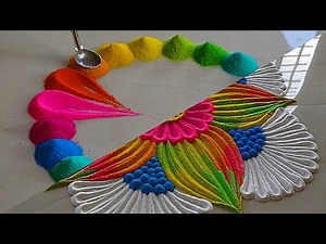 Easy rangoli designs for beginners | Satisfying video | Sand art