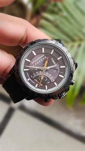 The Stone Age Antiques (Ajesh Jose) on Instagram: "Timex Intelligent Quartz Chronograph – 51mm Bold, oversized 51mm Timex Intelligent Quartz chronograph built for wrist presence and precision. Features a layered brown dial with applied indices, orange accent hands, tachymeter bezel, date window, and multi-function sub-dials powered by Timex’s Intelligent Quartz technology for accurate chronograph performance. Stainless-steel case, WR 100 meters, push-button chronograph controls, and a comfortabl