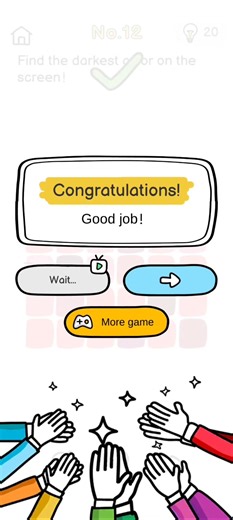 Brain Out Level 12 | Find The Darkest Colour On The Screen! | Brain Out Game Solution #brainout