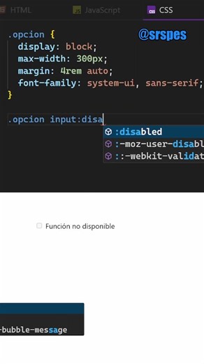 How the disabled pseudo-class works in CSS