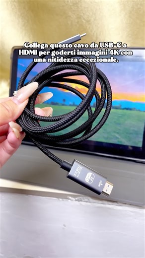 Type-C to HDMI Cable for 4K Ultra HD Devices
