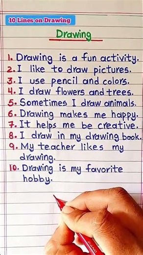 10 Lines Essay on Drawing in English/Drawing Essay in English