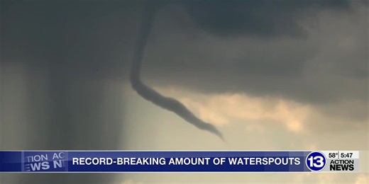 World record-breaking amount of waterspouts this past Saturday