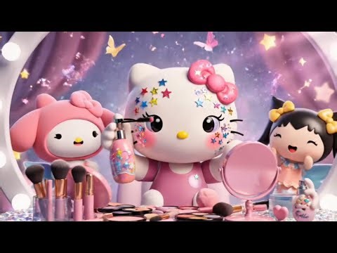 Happy Song for Kids & Baby | Hello Kitty Make Up Learning With Sanrio Friends | Cute 3D Music Video
