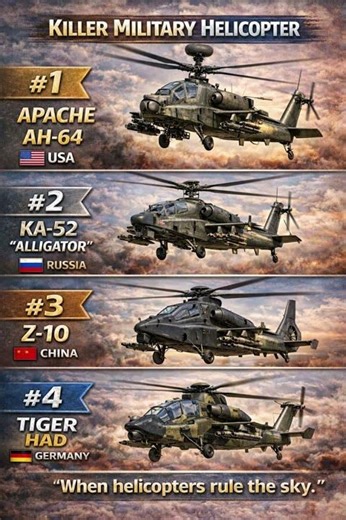Ranking the World's Deadliest Attack Helicopters #military #shorts