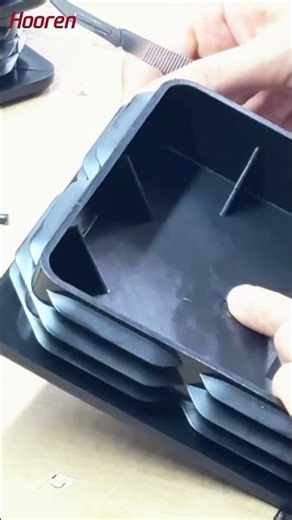 Injection Molding Manual Deflashing for Glossy Black PC Plastic Products #injectionmolding