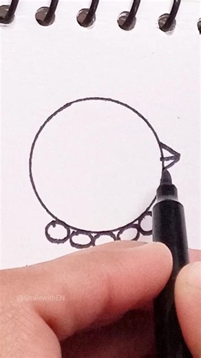 Easy hen drawing 😍🐔 #art #drawing #shorts