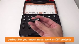 VIGRUE Thread Checker for Nut and Bolt Size Gauge Kit - 17 Inch & 13 Metric (Silver & Black) Individually Nut and Bolt Thread Gauge Handy for Fixed Bolts or Threaded Holes