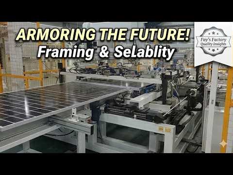 Solar Module Manufacturing Step: Precision Framing & Structural Sealing 🏗️🛡️