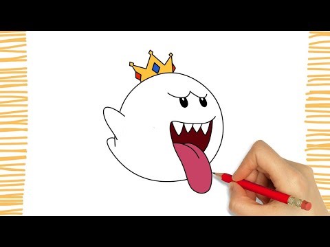 Como dibujar a KING BOO I MARIO BROS
