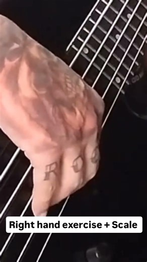 Right hand exercise for bass guitar warm up 🔥🔥🔥