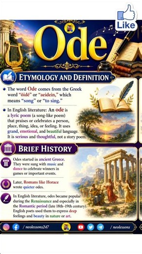 What is Ode | Types of Poetry #ode #englishpoetry