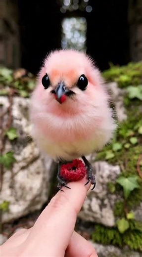 POV: Feeding the tiniest, pinkest bird ever discovered. (Wait for it)