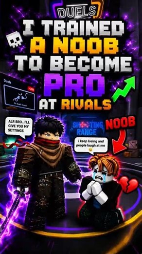 He Got BULLIED... So I Trained Him😳 (RIVALS) #rivals #robloxrivals #shorts #rivalsgameplay #roblox