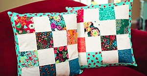 Easy Patchwork Pillow For Beginners