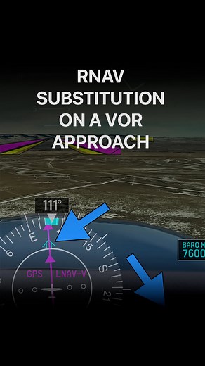 How to substitute RNAV on a VOR approach. #flighttraining #learntofly #studentpilot #privatepilot #instrumentpilot | Boldmethod