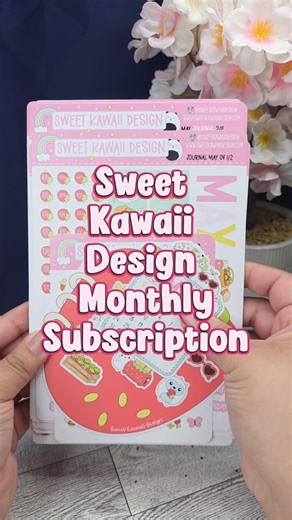 Strawberry Cuteness in this month's Sweet Kawaii Design Monthly Subscription 🍰♥️