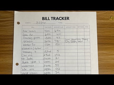 BILL TRACKER : You’ll never miss a payment