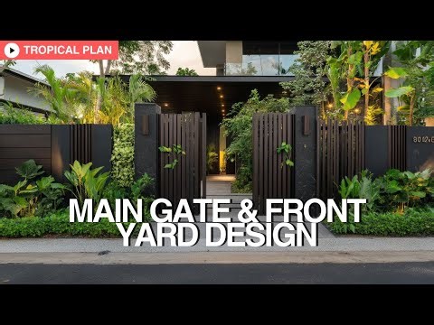 Main Gate & Front Yard Landscaping | Modern Home Entrance Design Ideas