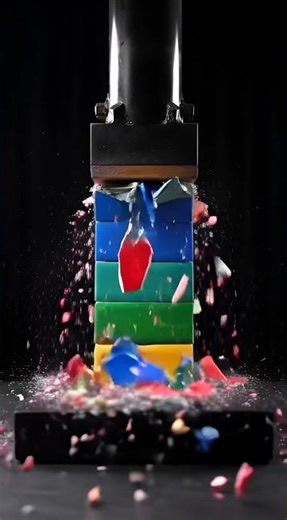 Coloured Ceramic Tiles vs Hydraulic Press