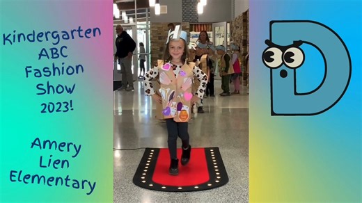 The kindergarten students rocked the runway while they showed off their ABC letter-vests! #aseasyasABC #ShineLikeAWarrior | School District of Amery