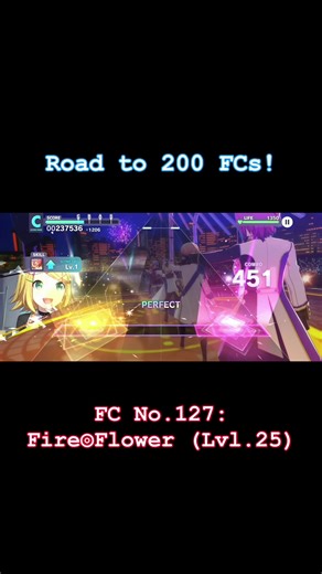 Expert FC No.118: Fire◎Flower (Rerec) - halyosy Game: Hatsune Miku: Colorful Stage! [Project SEKAI] (Mobile) Song Lvl.25 Note Speed: 11.40x Another FC down! LETS GOOOOO PJSK COOKING WITH A KAGAMINE LEN ALL TIME CLASSIC: FIRE◎FLOWER!!! I absolutely love this song so much, and it’s ofc produced by one of the GOATs of Vocaloid: halyosy! From Fire◎Flower to Blessing, halyosy can’t miss. Also, this 3DMV is really beautiful, I was honestly blown away at how well done it was. Also, ngl, I was kinda los