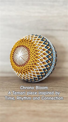 Simple Temari Pattern - Chrono Bloom #temariball #fypage #handmade #embroidery #art