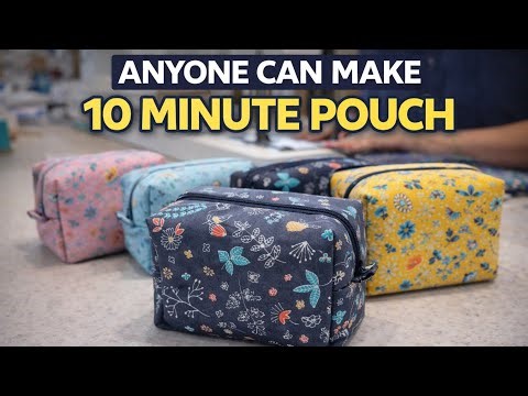 🧵🪡Easy Pouch in 10 Minutes | Beginner Friendly Sewing DIY