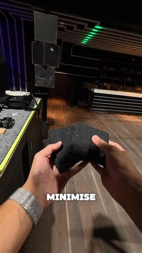 Dan on Instagram: "Are bass vibrations ruining your camera shots in clubs? Try this instead! To minimise vibrations, I use rubber vibration isolation pads, one under each leg of the DJ table. I also ratchet strap the table down so it is more secure. If the booth is really hectic and people are jumping around, you’ll still get some movement, especially with the DJ touching the table, but this cuts it down a lot and removes those harsh vibrations from the sub which can ruin your shots. For tripod