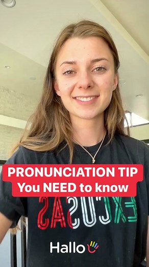 13K views · 435 reactions | "Pronunciation Tip"Download the Hallo app and start speaking a new language with an AI tutor in 3 seconds!#hallo #english #learnenglish #languagelearning #languages | Hallo | Facebook