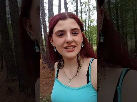 come with me and my ball python to go for a walk in the woods #comedywildlife