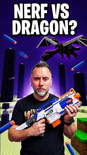 SO CLOSE YET SO FAR! Nerf Darts vs Ender Dragon (Minecraft Mod)