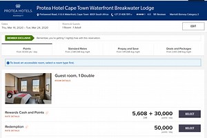 Sample hotel rate discounts buying Marriott Bonvoy points