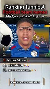 Ranking Best Football Team names #trending #viral #fifa #football #fairs