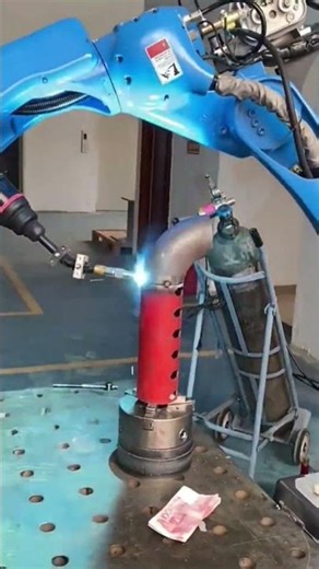Automated Welding Robot in Workshop