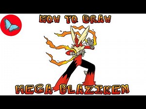How To Draw Mega Blaziken Pokemon | Drawing Animals