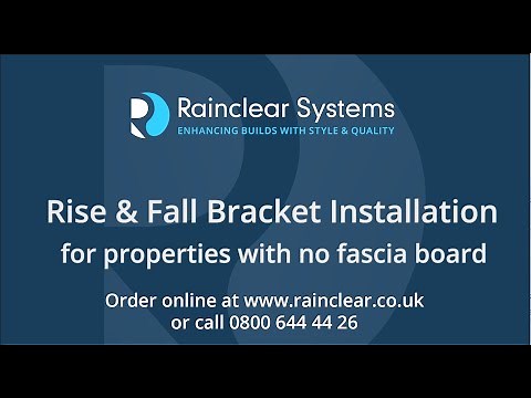 Rise and fall brackets installation